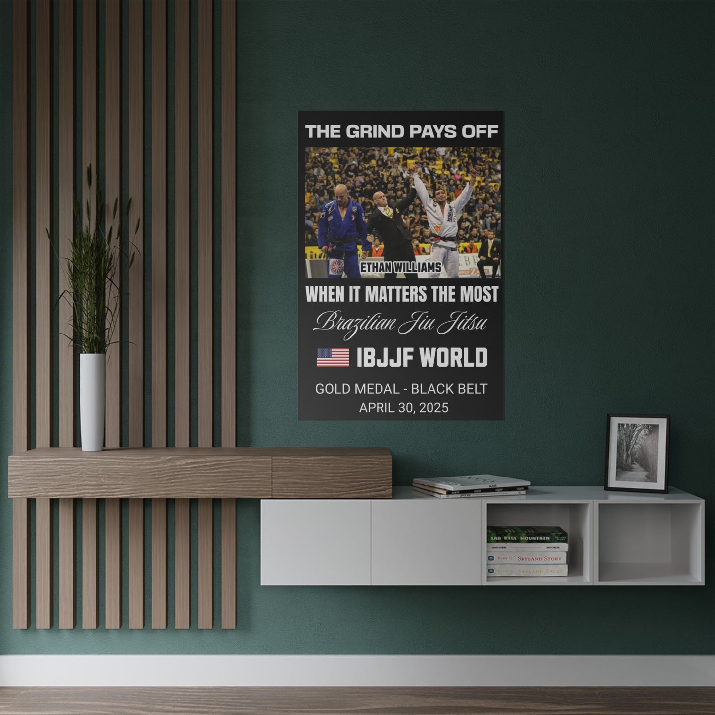 Personalized Jiu Jitsu & Grappling Tournament Win Print