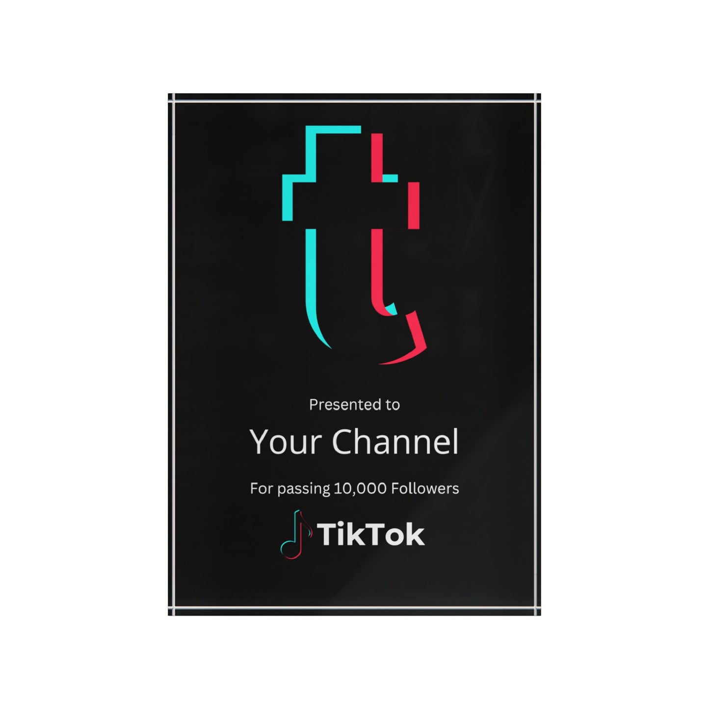 TikTok Creator Award Plaque