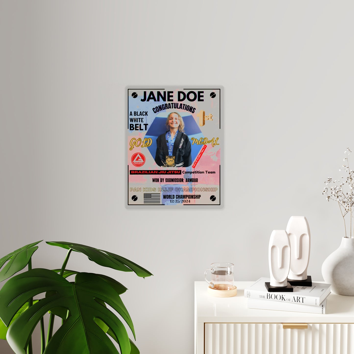 Personalized Kids Jiu-Jitsu Wall Art Panel