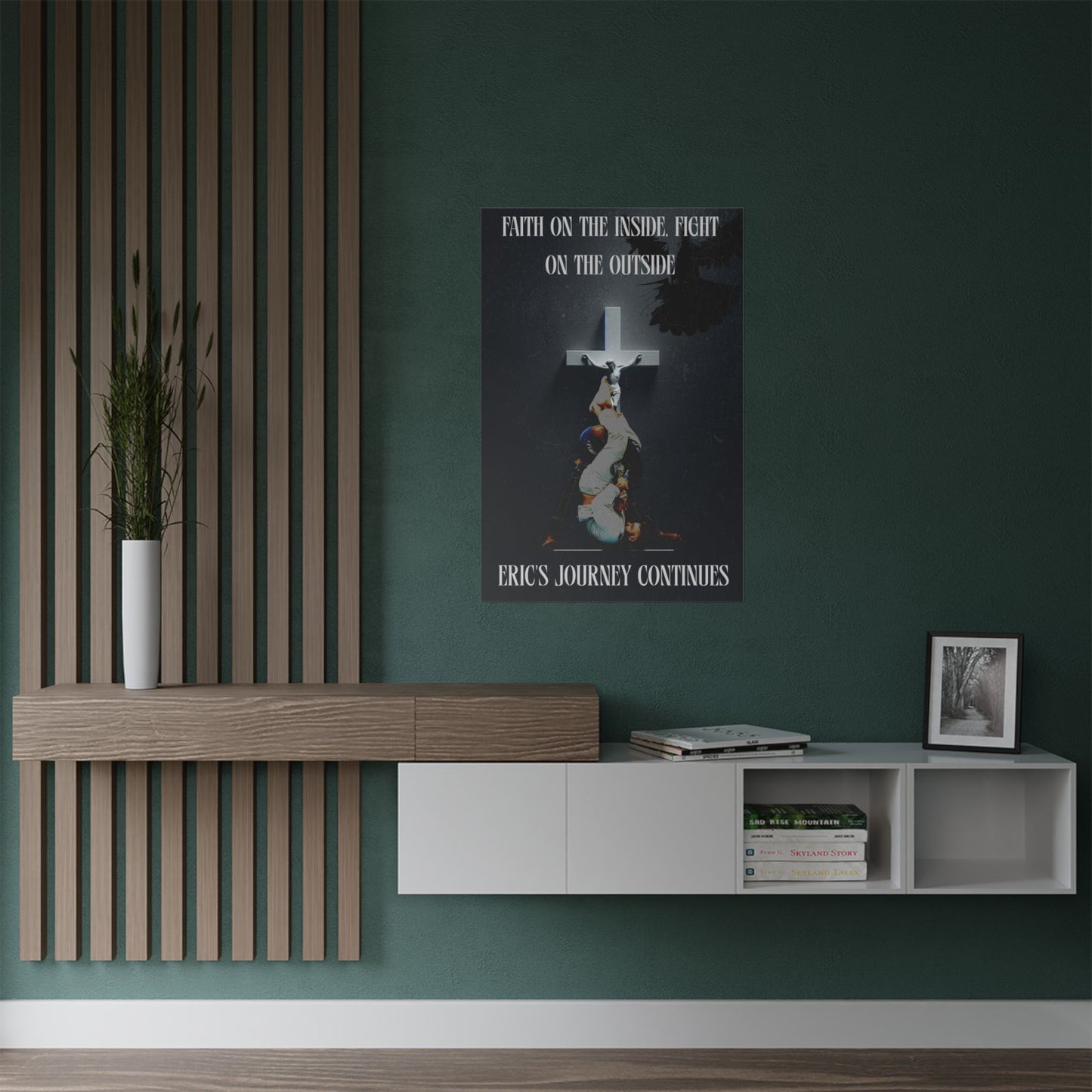 Personalized Poster Print with God and Jiu Jitsu Design