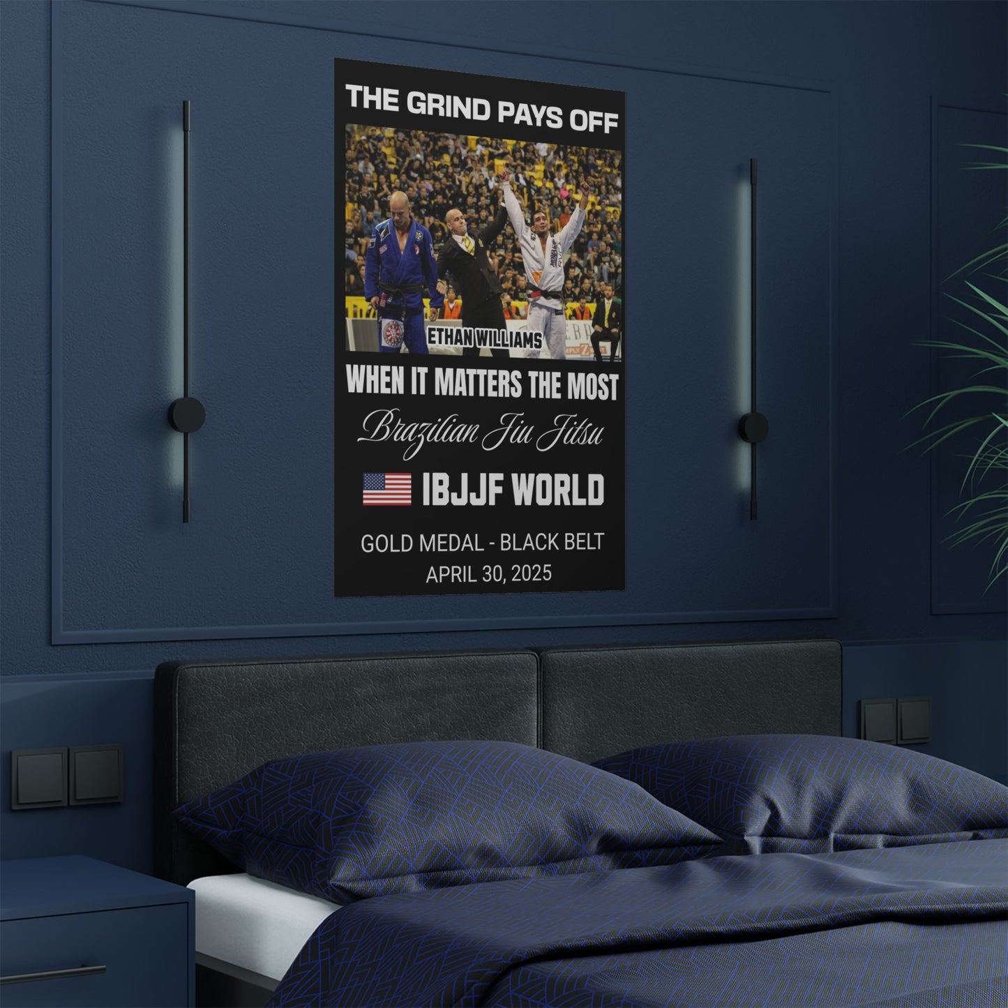 Personalized Jiu Jitsu & Grappling Tournament Win Print
