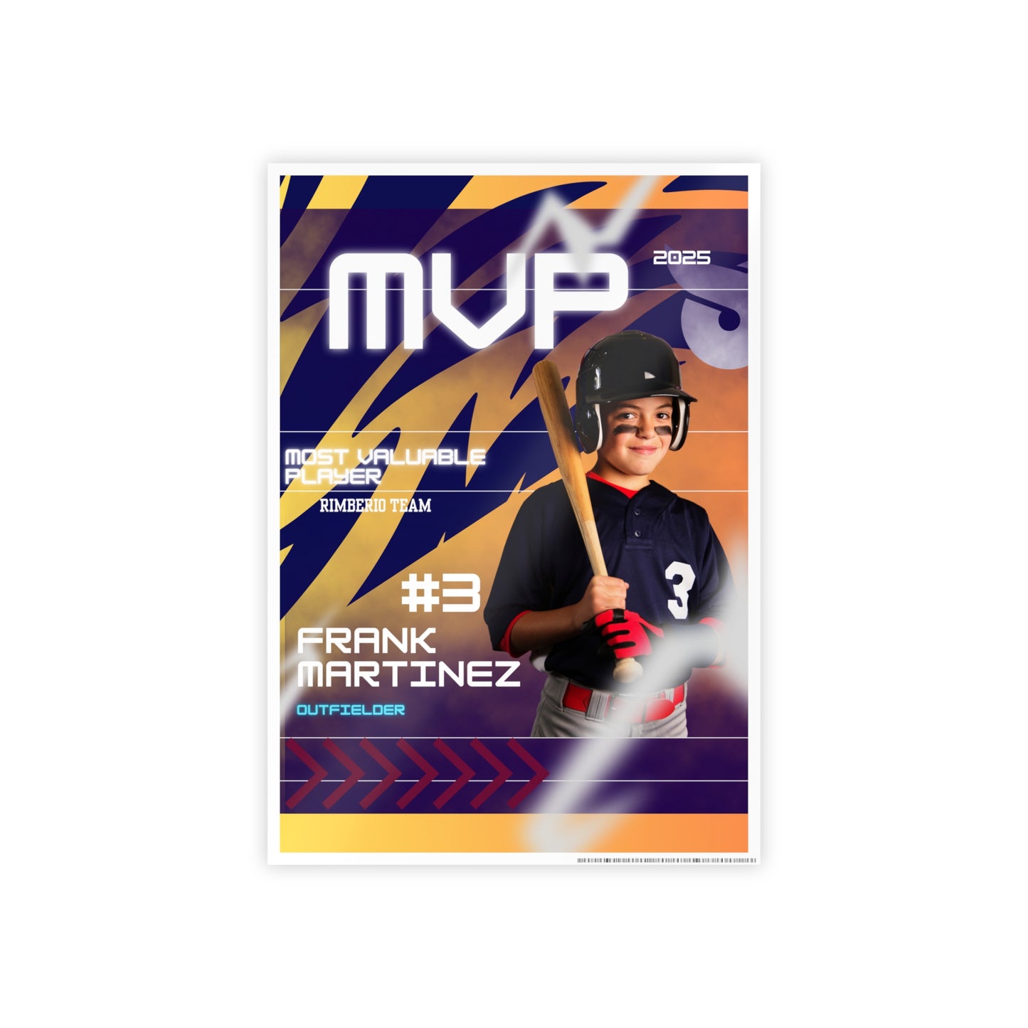 Personalized MVP Baseball Posters