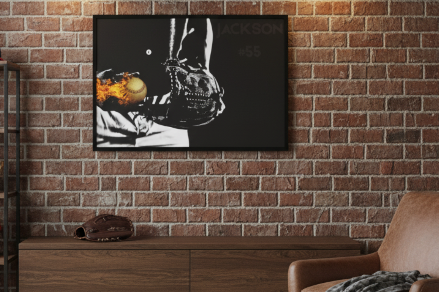 Personalized Baseball Canvas Art Print