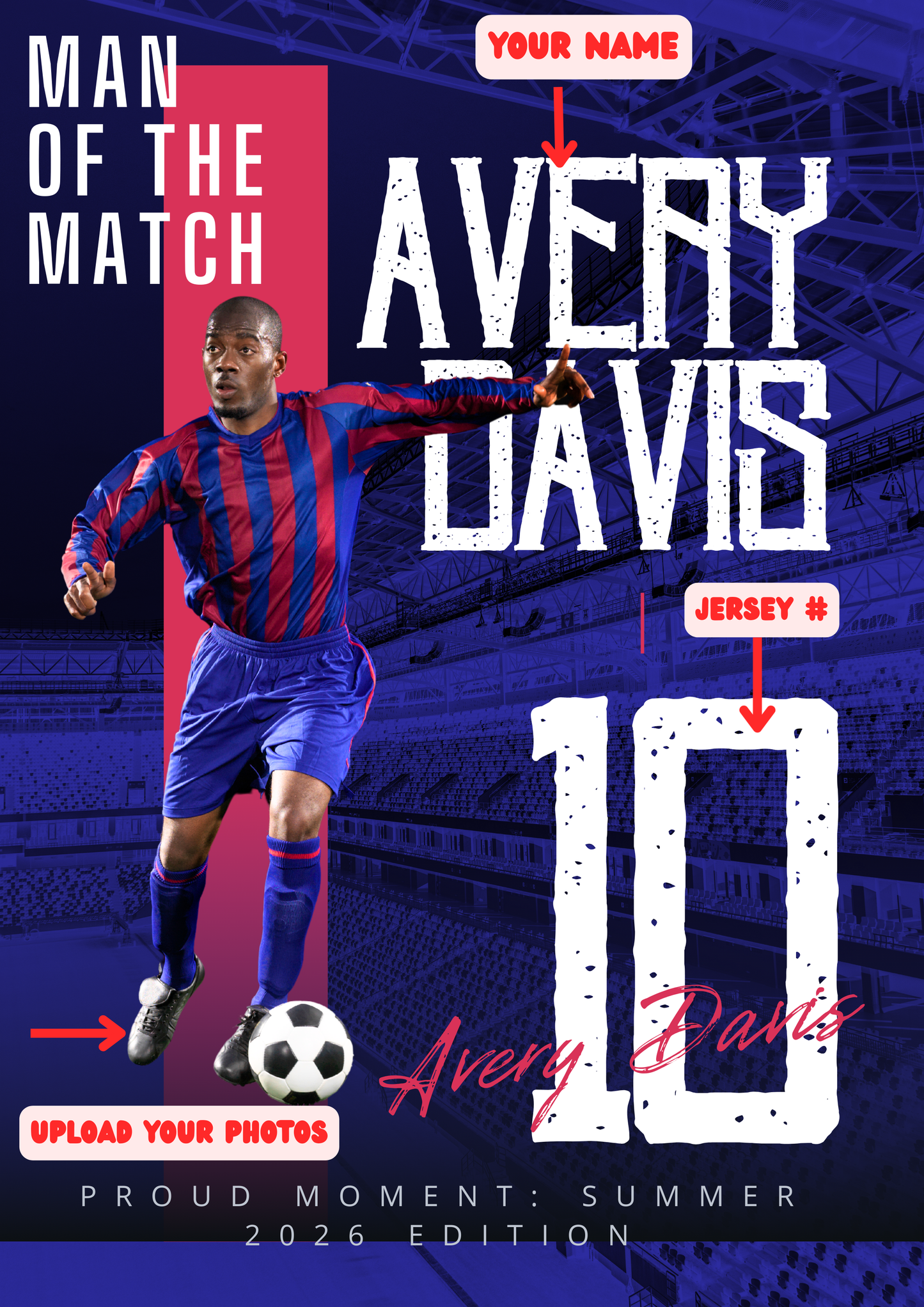 Personalized 2026 Soccer Future Star Gloss Poster — FIFA World Cup Theme