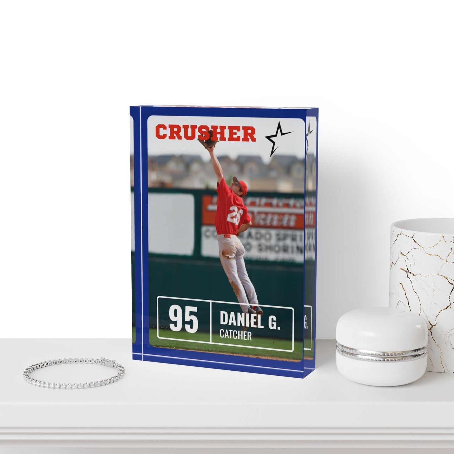 Baseball Card Photo Block - Crusher Design