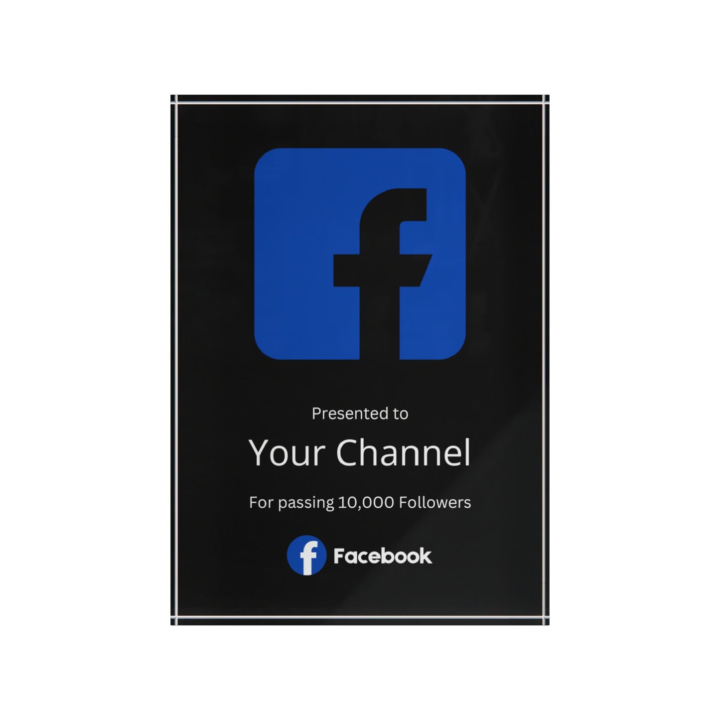 Customized Facebook Plaque Award
