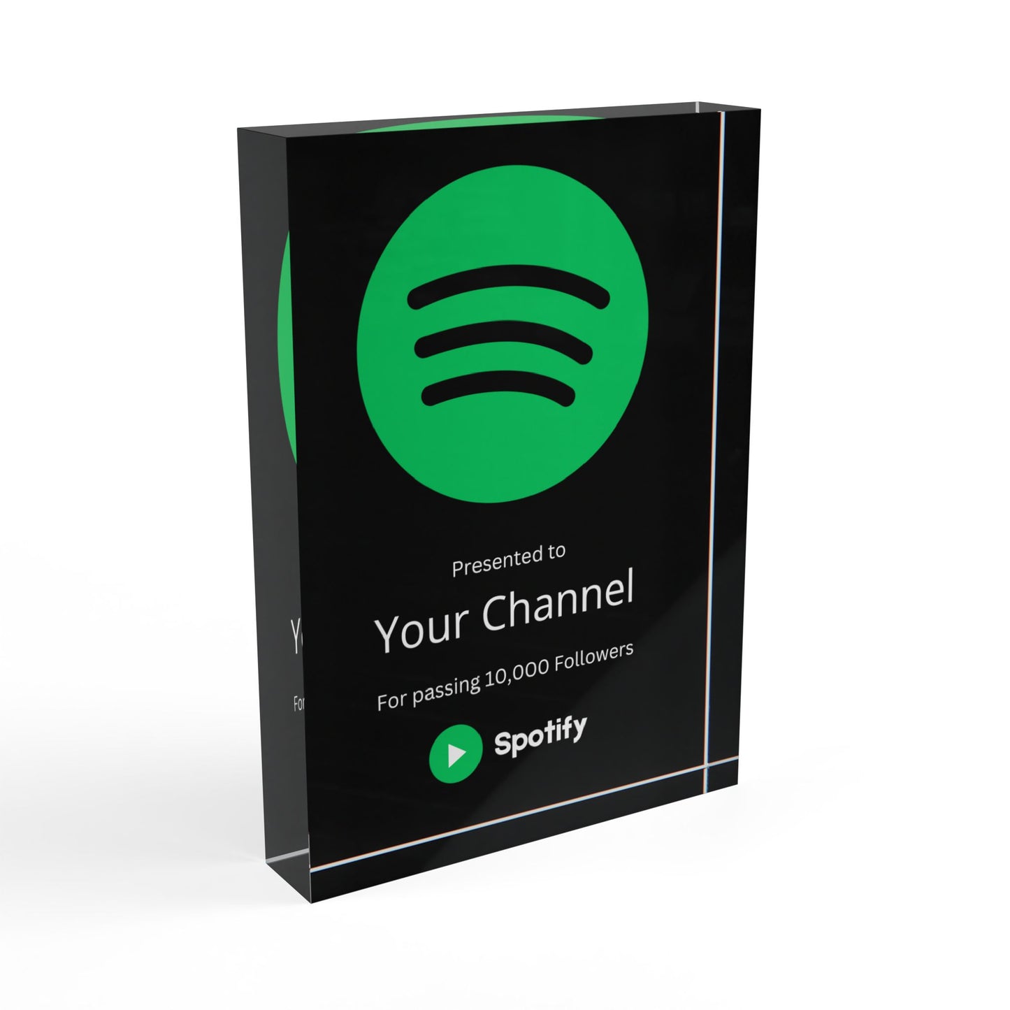 Customized Spotify Podcast Plaque Award