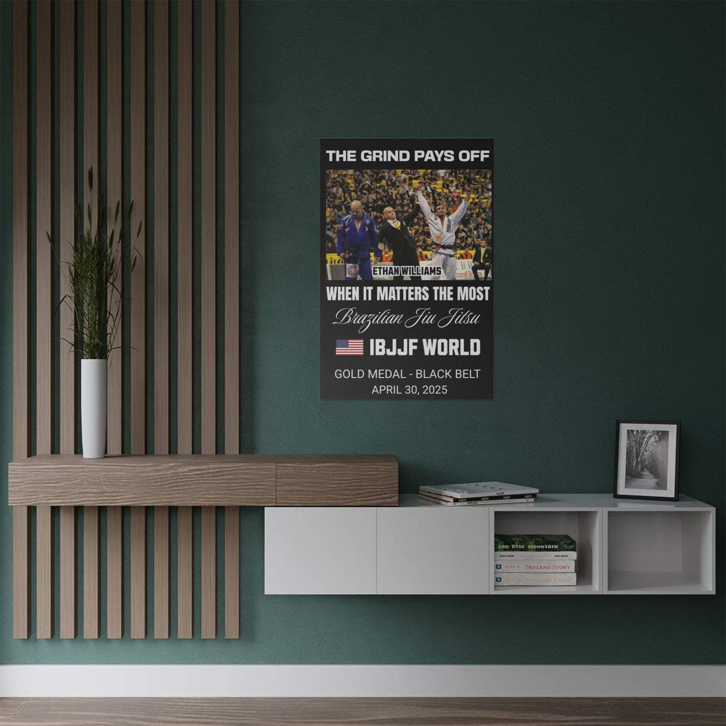 Personalized Jiu Jitsu & Grappling Tournament Win Print