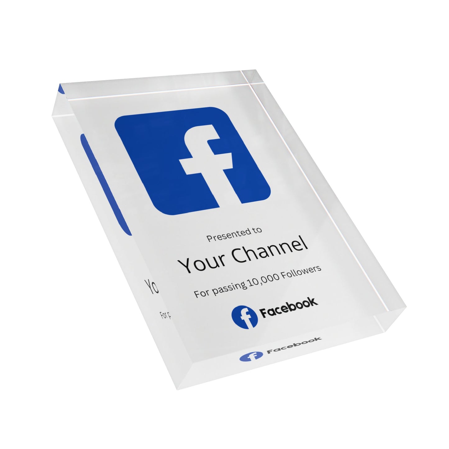 Customized Facebook Plaque Award
