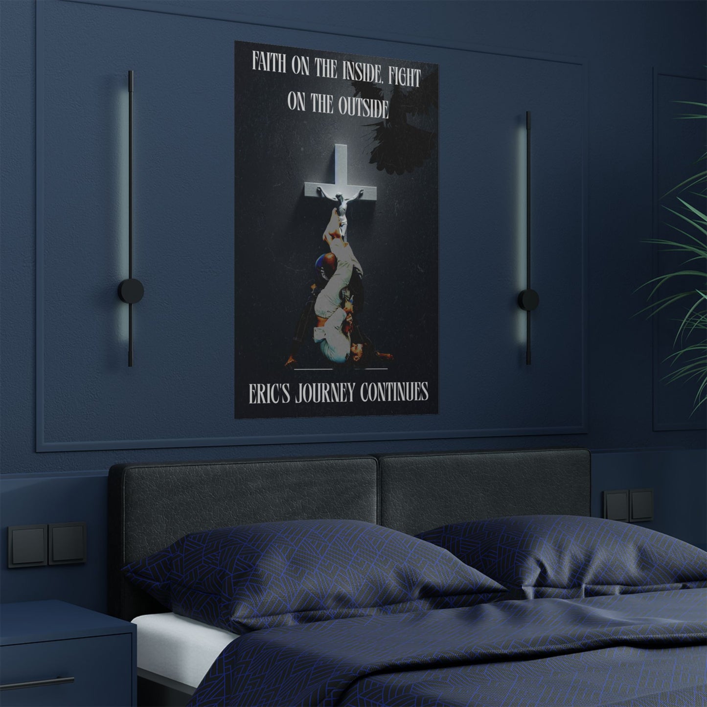 Personalized Poster Print with God and Jiu Jitsu Design