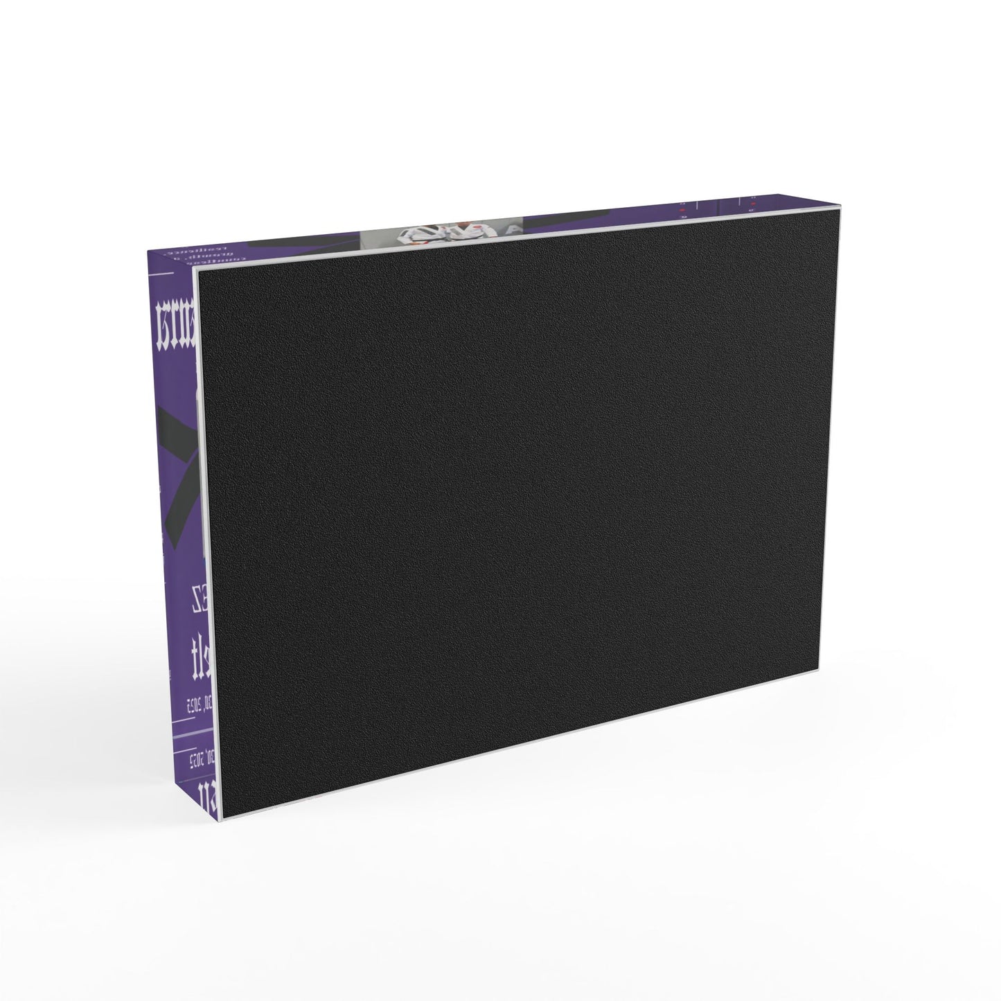 Personalized Photo Block - Martial Art - BJJ - Judo Belt Promotion Keepsake - Purple