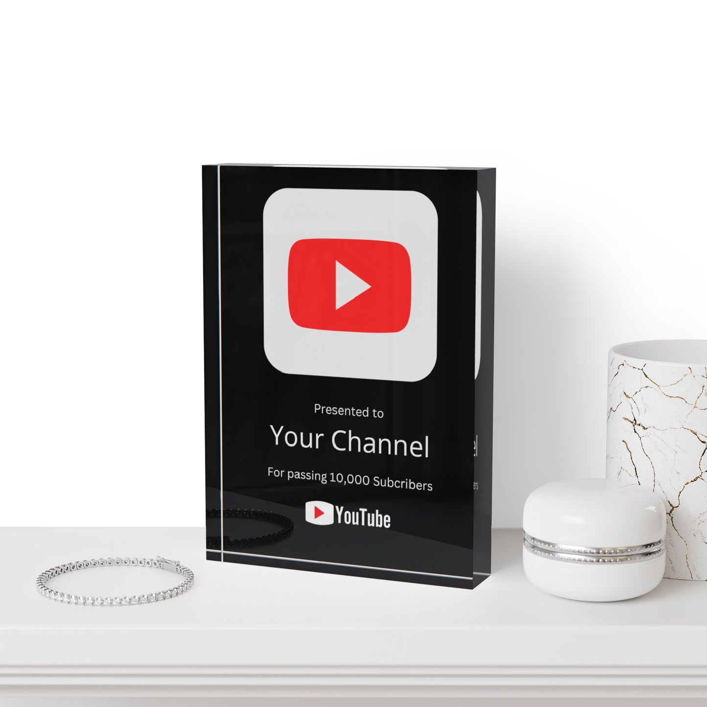 Customized YouTube Creator Award play button