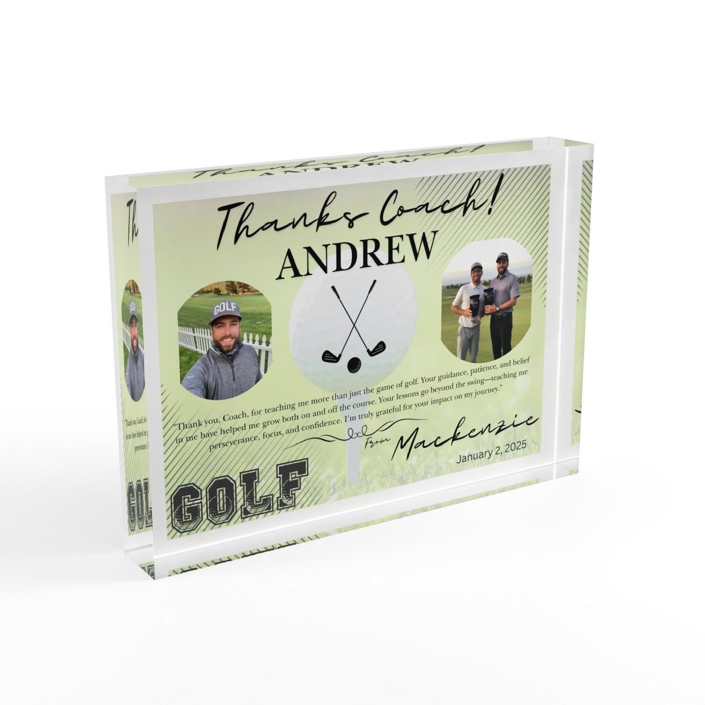 Golf photo frame