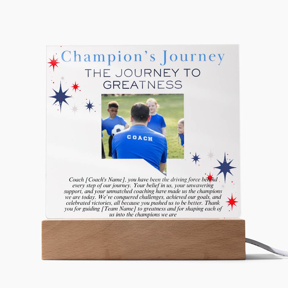 Personalized My Coach My Hero Acrylic Plaque