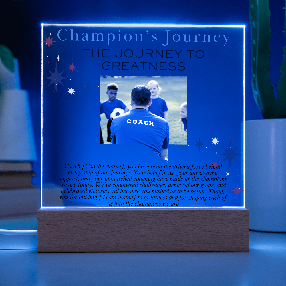 Personalized My Coach My Hero Acrylic Plaque