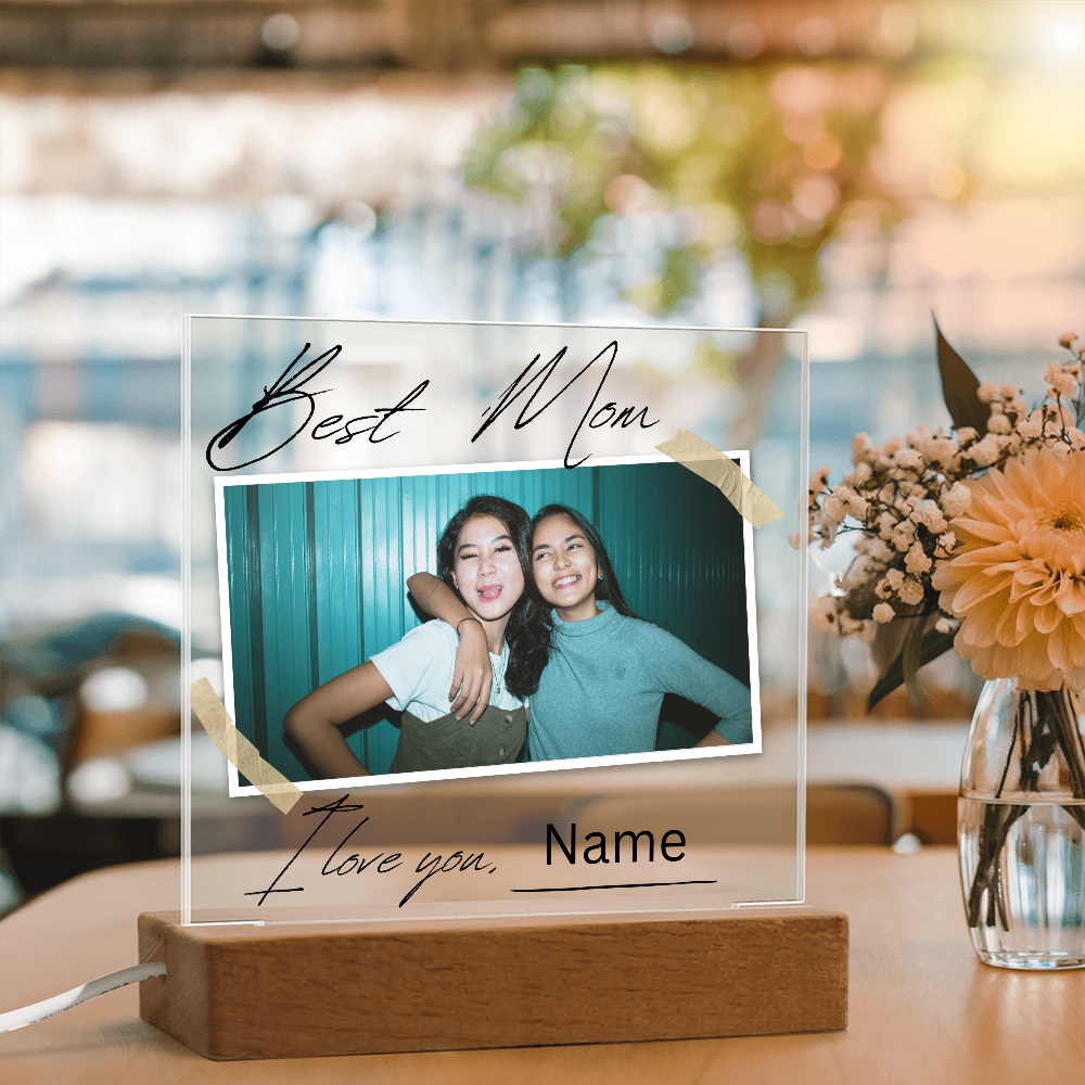 Personalized Charming Acrylic Plaque - Perfect Gift for Mom