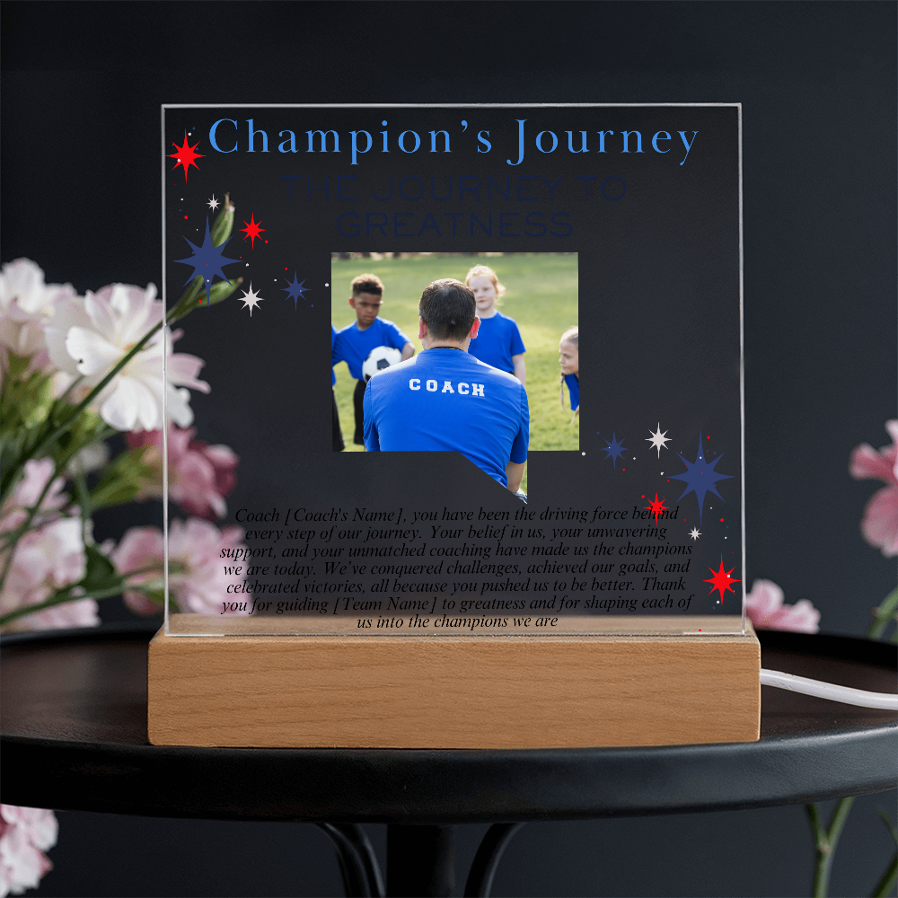 Personalized My Coach My Hero Acrylic Plaque