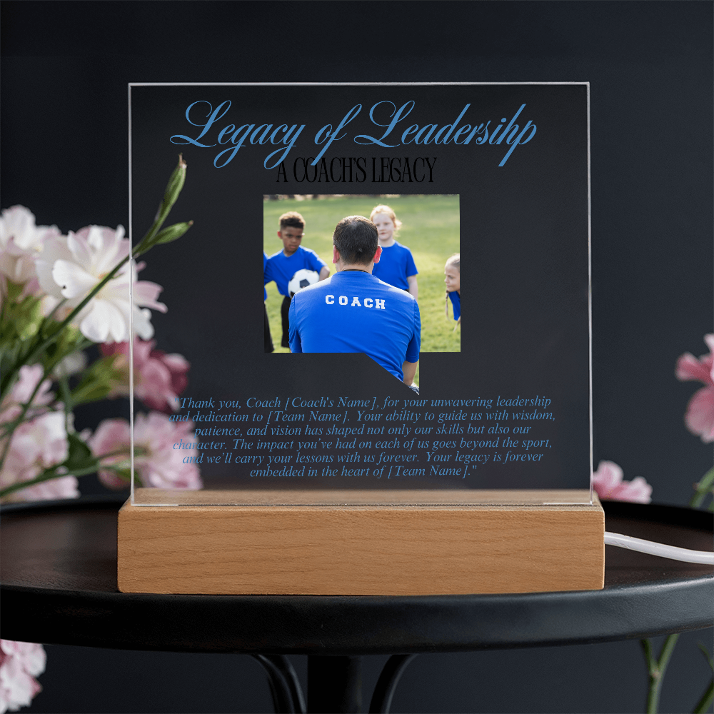Personalized My Coach My Hero Acrylic Plaque