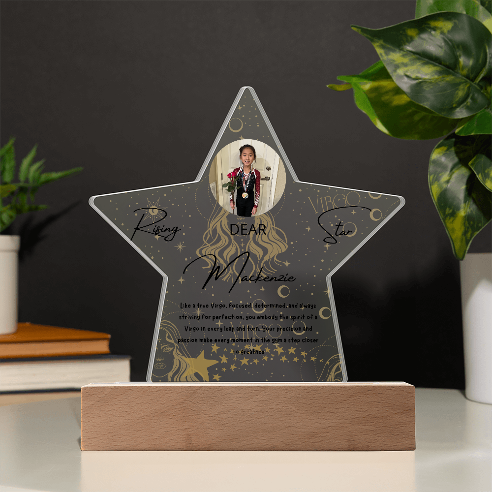Personalized Virgo Star LED Star Plaque
