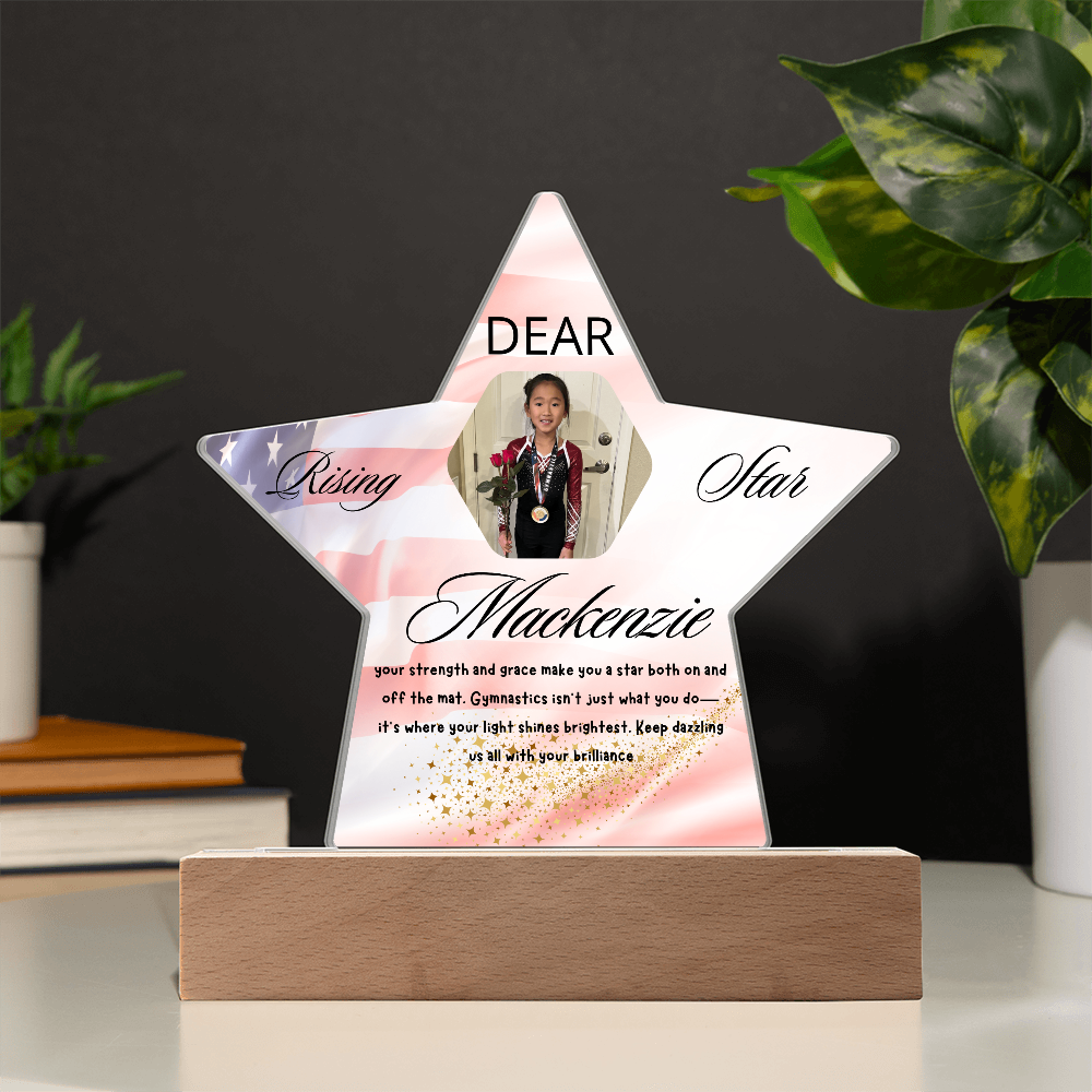 Personalized Raising Star USA Theme Plaque