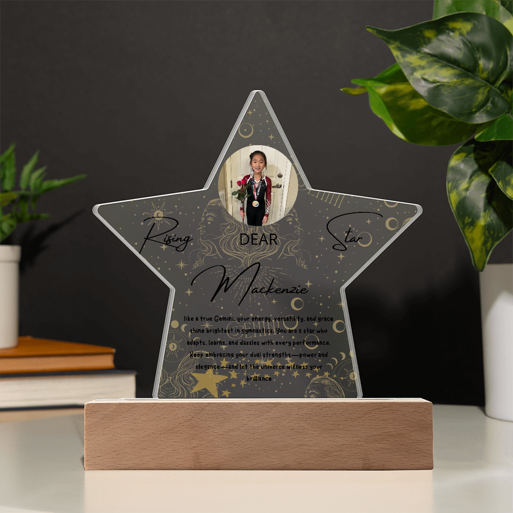 Personalized Gemini Star LED Star Plaque