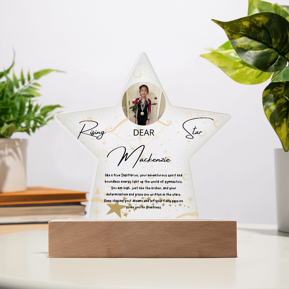 Personalized Sagittarius Star LED Star Plaque