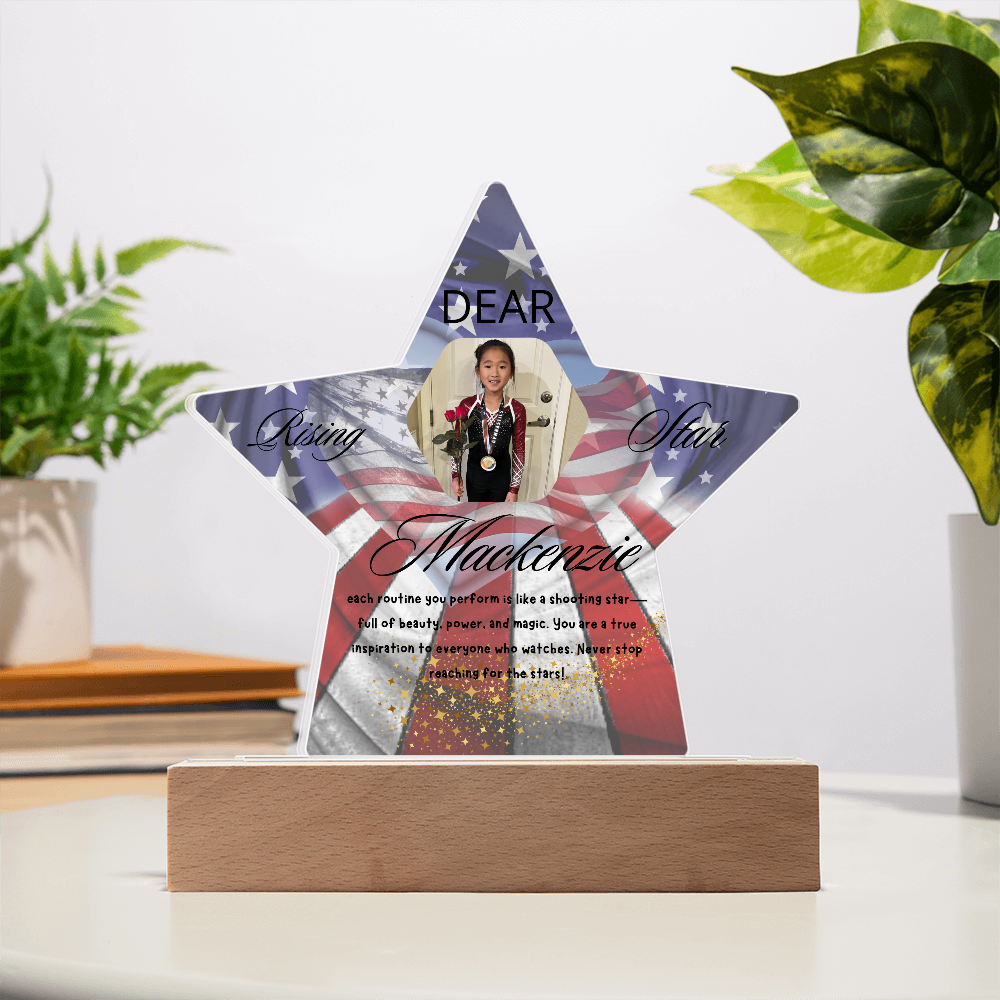 Personalized Raising Star USA Theme Plaque
