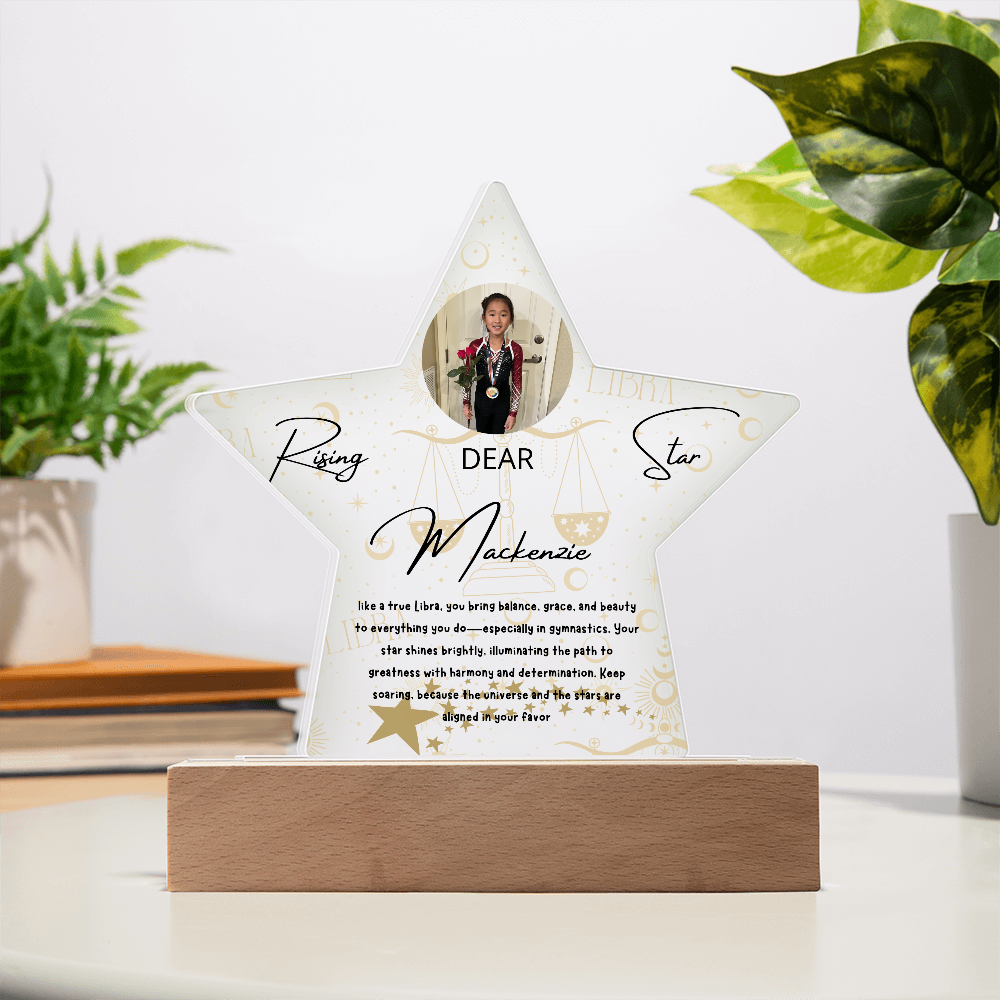 Personalized Libra Star LED Star Plaque
