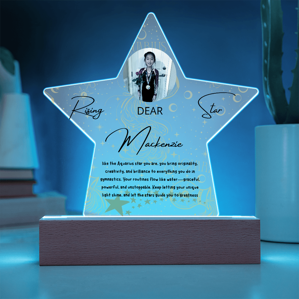 Personalized Aquarius Star: A Champion's Precision and Grace