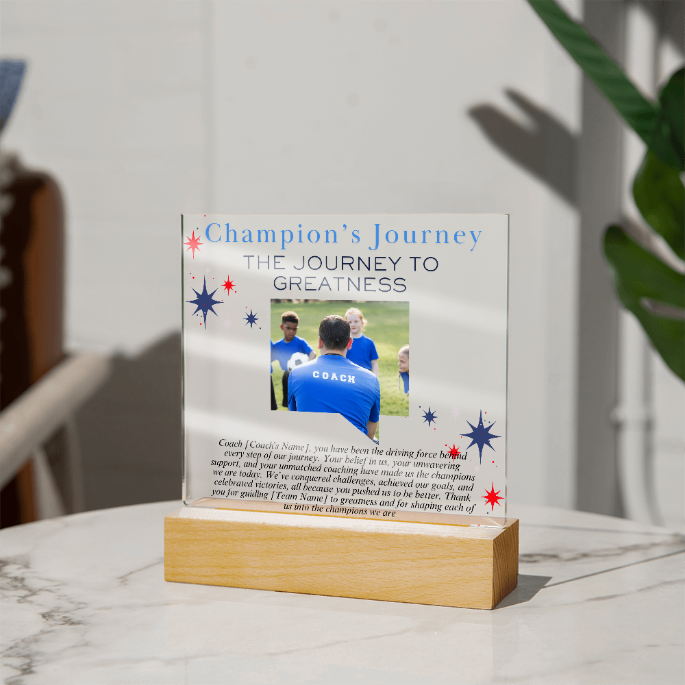 Personalized My Coach My Hero Acrylic Plaque