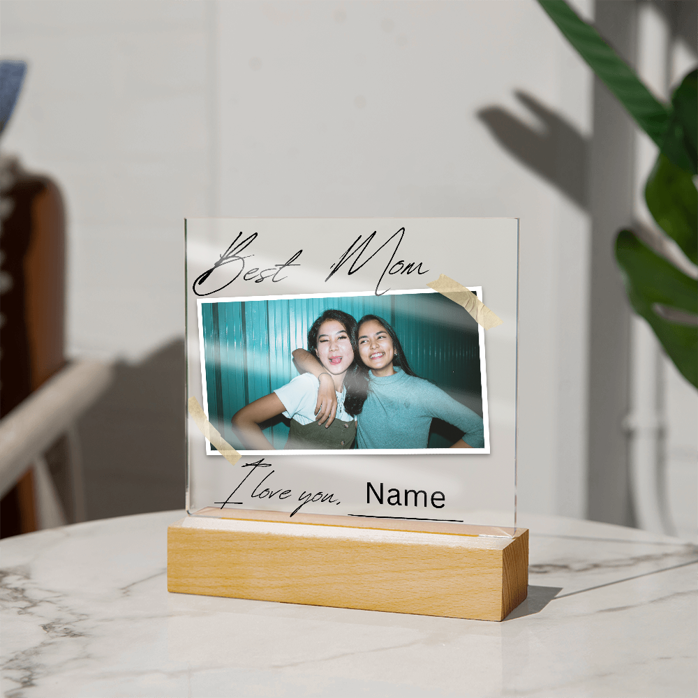 Personalized Charming Acrylic Plaque - Perfect Gift for Mom