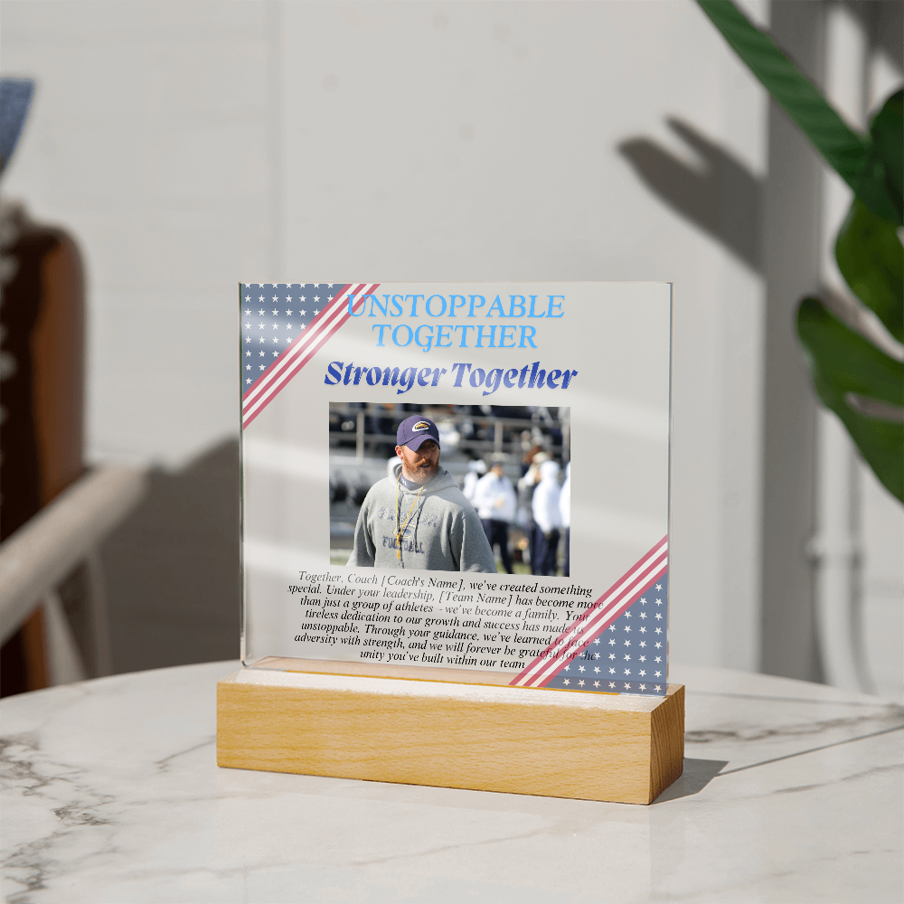 Personalized My Coach My Hero Acrylic Plaque