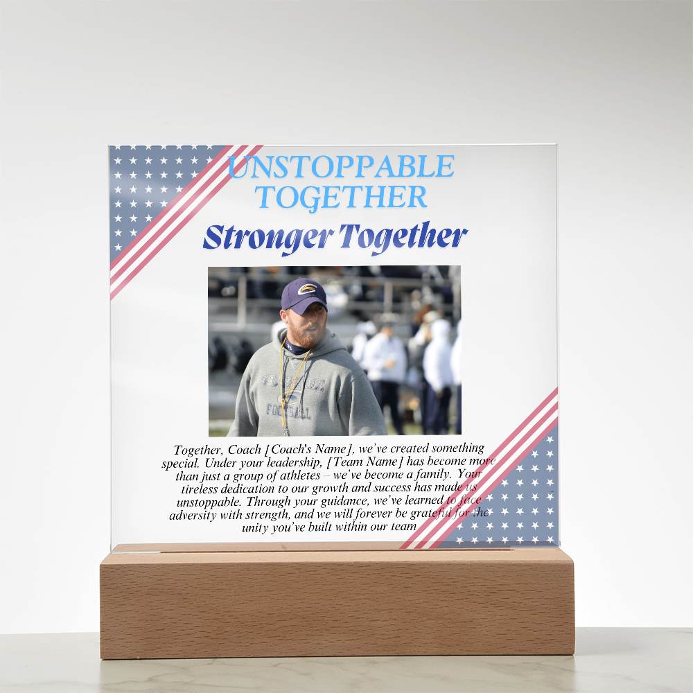 Personalized My Coach My Hero Acrylic Plaque