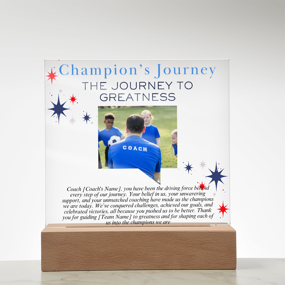 Personalized My Coach My Hero Acrylic Plaque