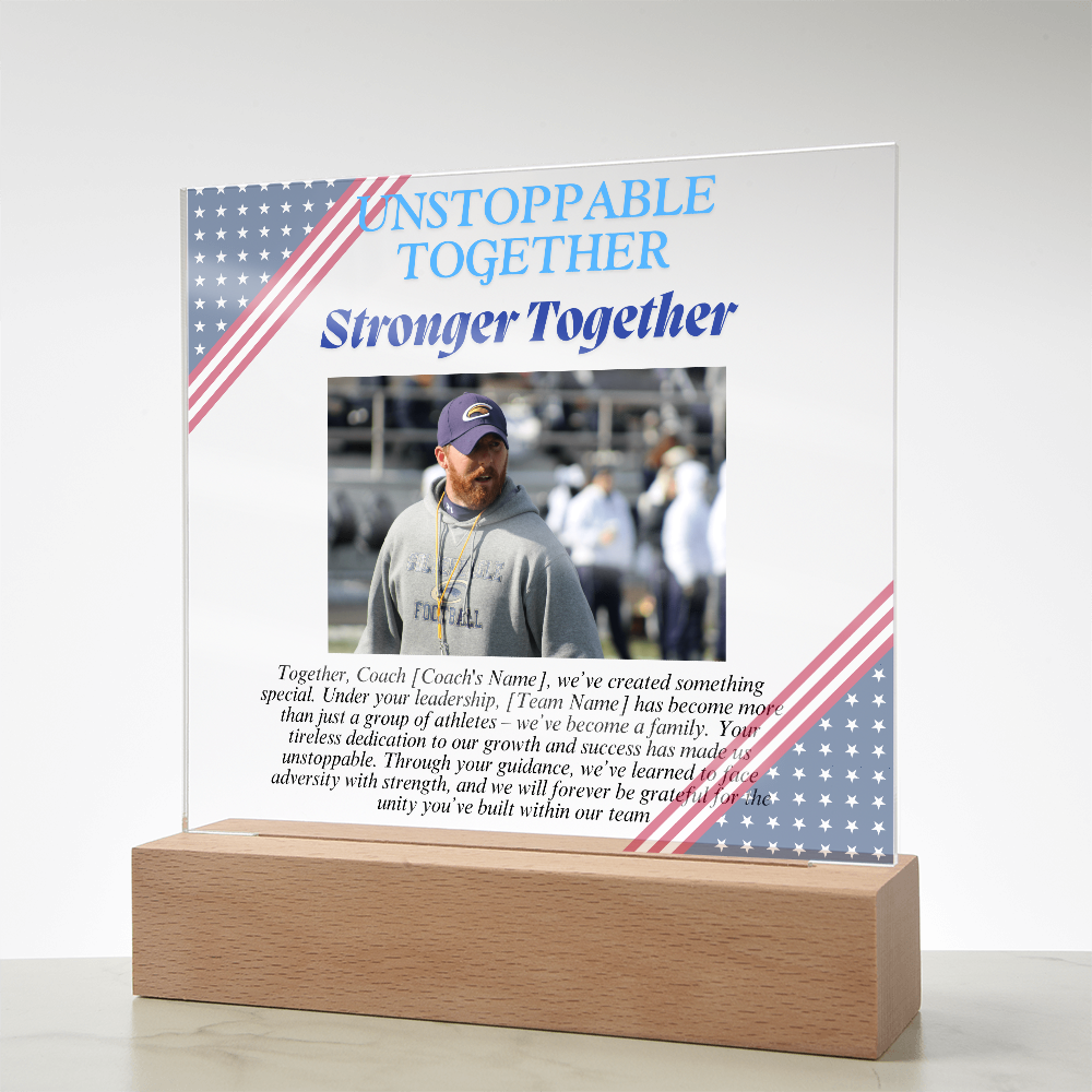 Personalized My Coach My Hero Acrylic Plaque