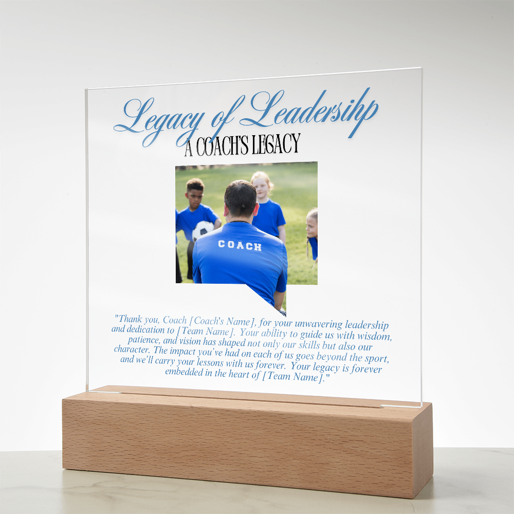 Personalized My Coach My Hero Acrylic Plaque