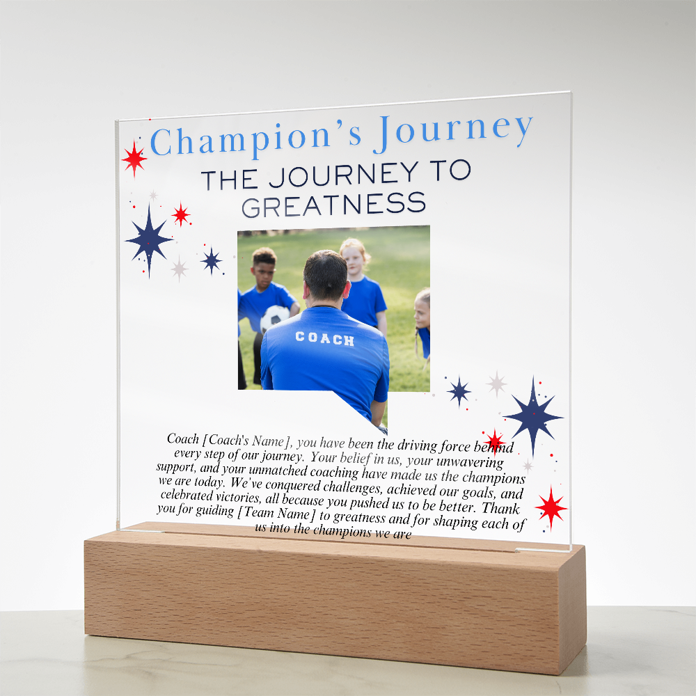 Personalized My Coach My Hero Acrylic Plaque