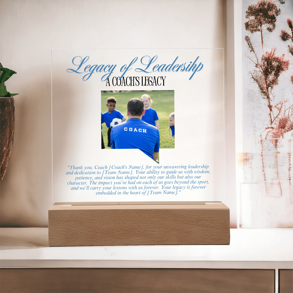 Personalized My Coach My Hero Acrylic Plaque