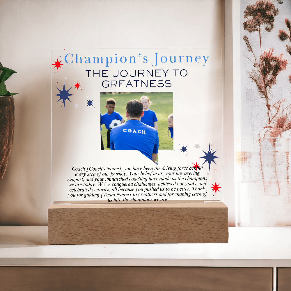 Personalized My Coach My Hero Acrylic Plaque
