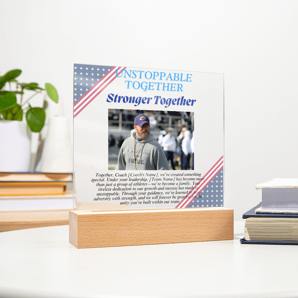 Personalized My Coach My Hero Acrylic Plaque