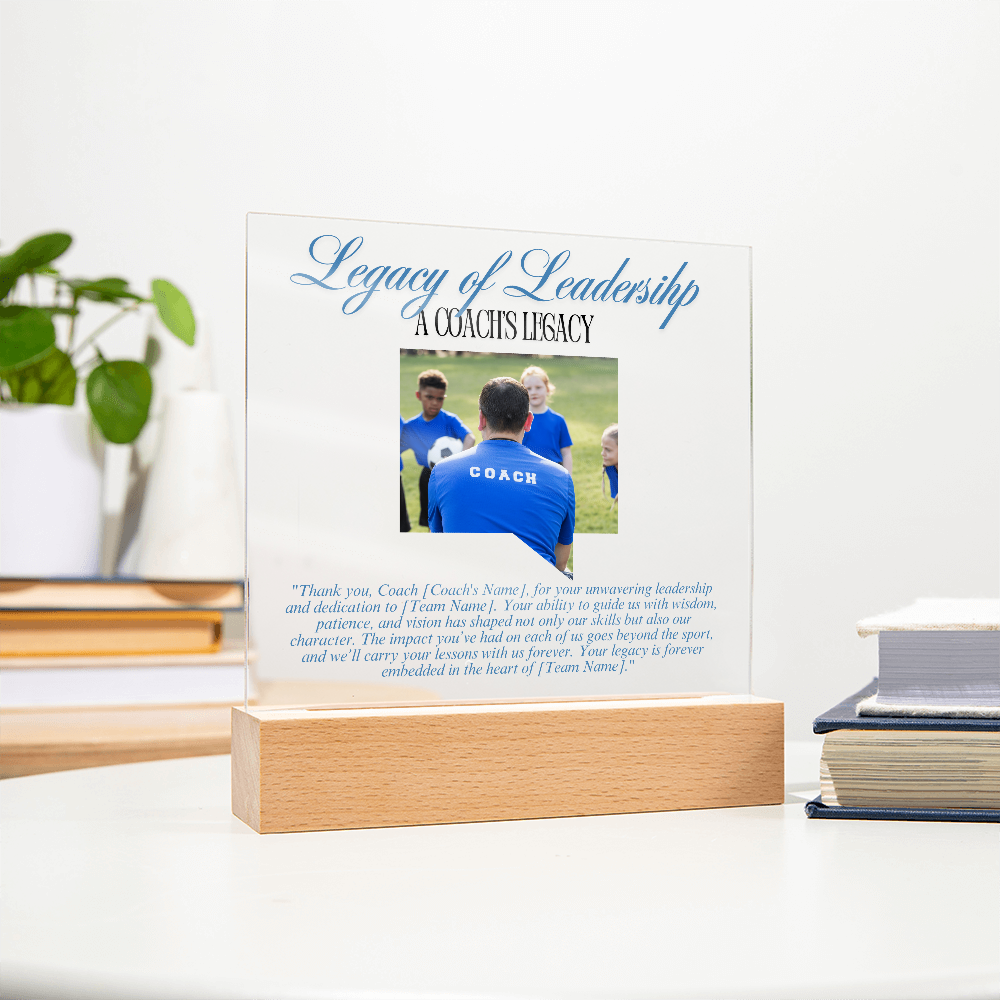 Personalized My Coach My Hero Acrylic Plaque