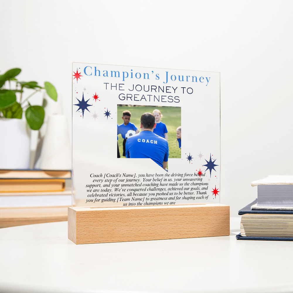 Personalized My Coach My Hero Acrylic Plaque