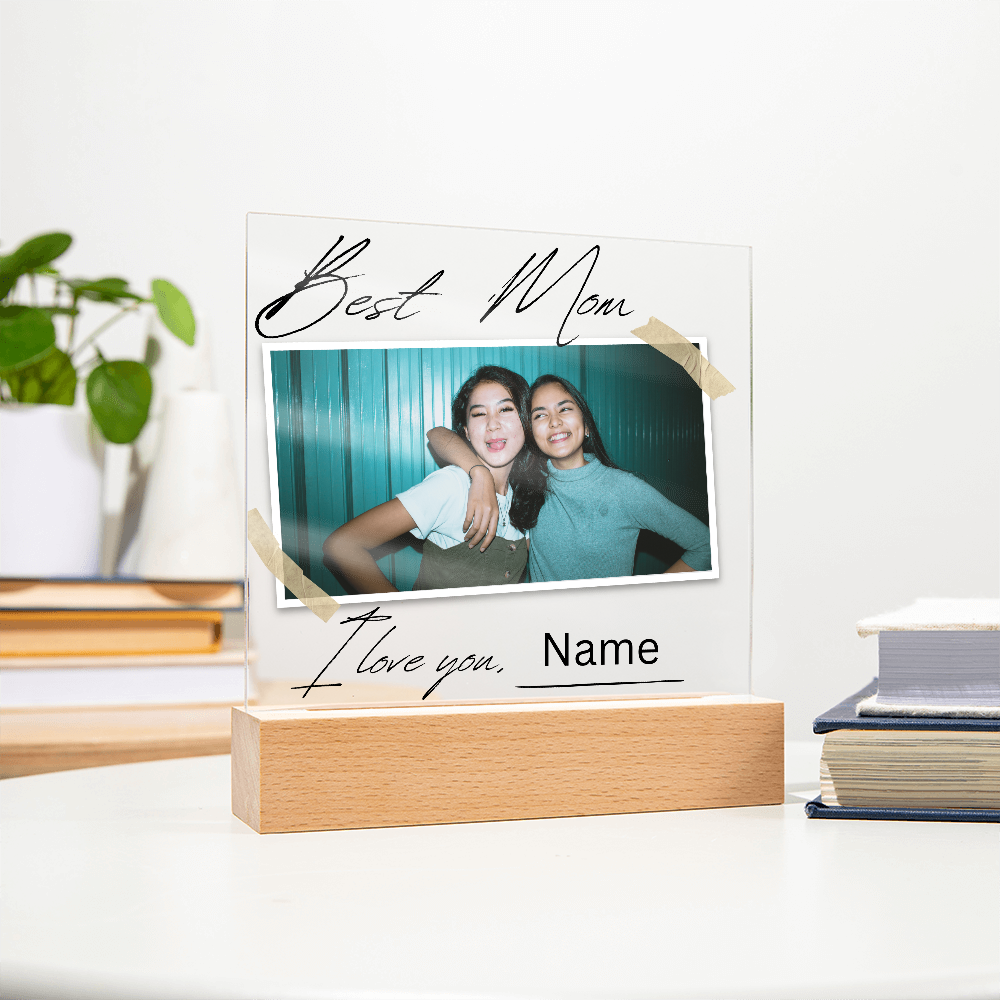 Personalized Charming Acrylic Plaque - Perfect Gift for Mom