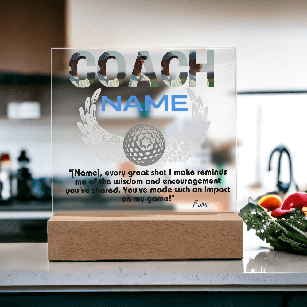Personalized Thank You Coach Custom Acrylic Plaque LED