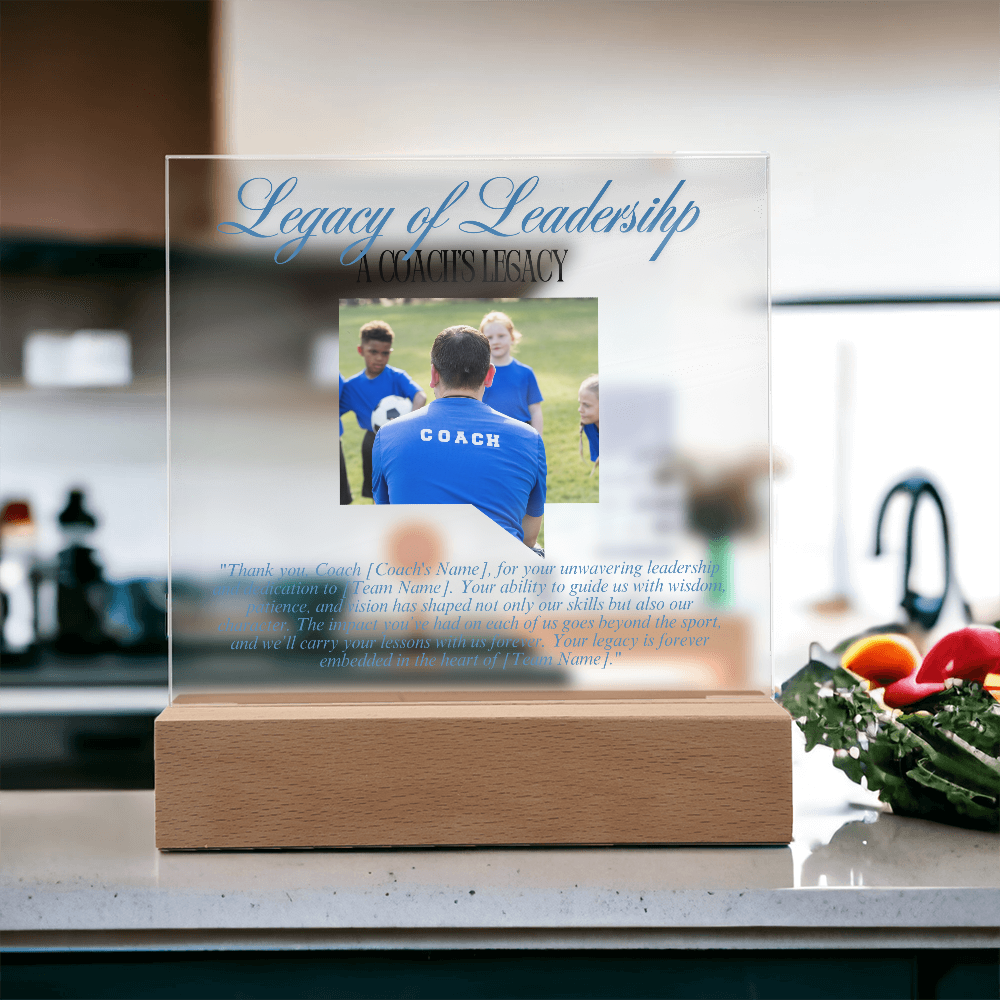 Personalized My Coach My Hero Acrylic Plaque