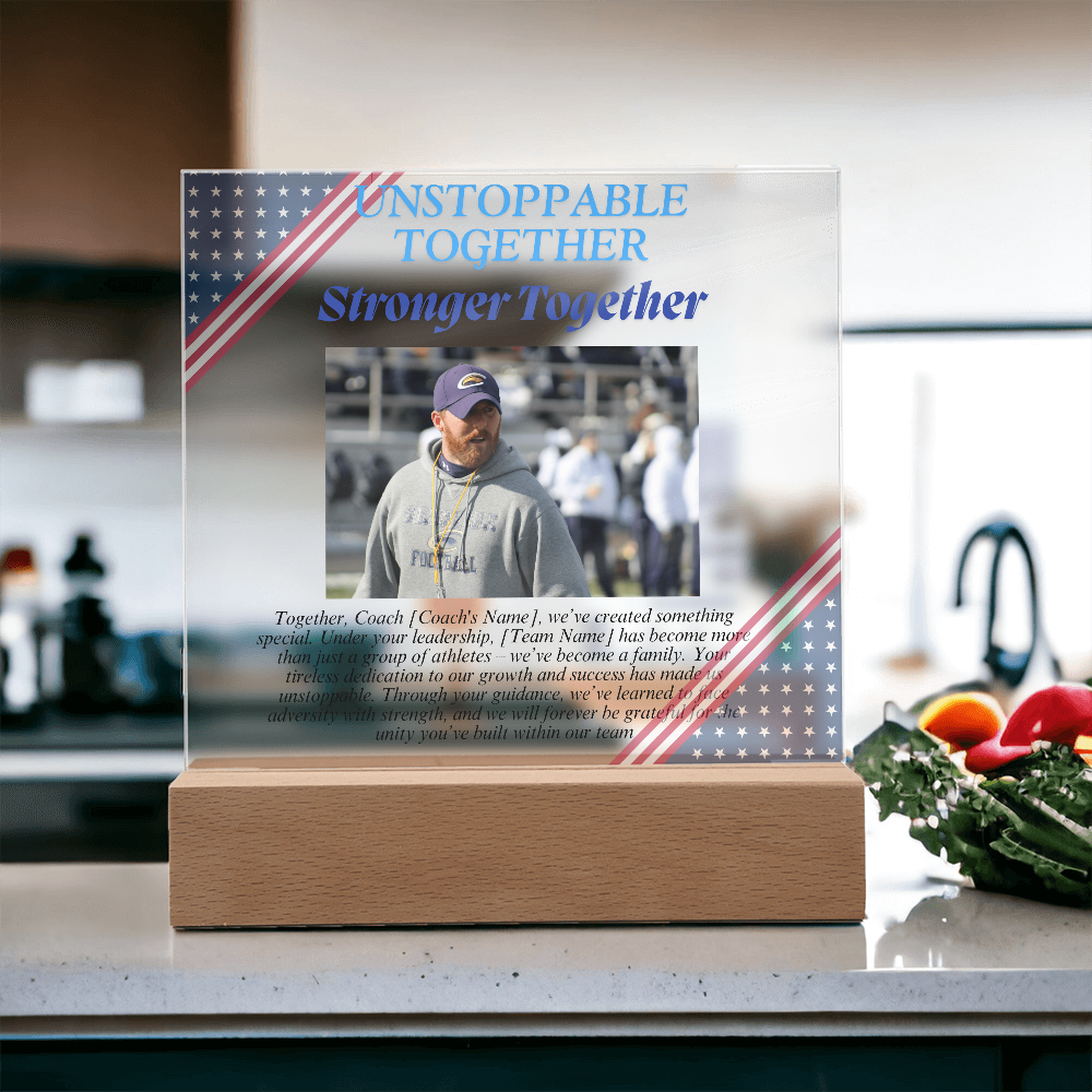 Personalized My Coach My Hero Acrylic Plaque
