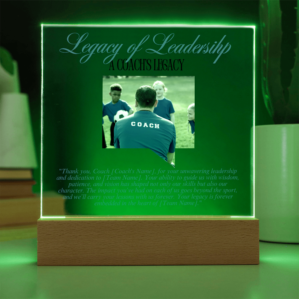 Personalized My Coach My Hero Acrylic Plaque