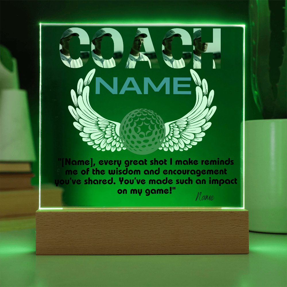 Personalized Thank You Coach Custom Acrylic Plaque LED