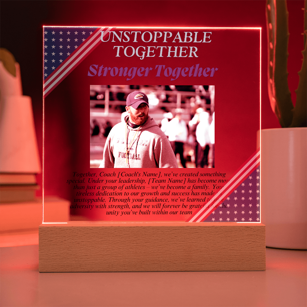 Personalized My Coach My Hero Acrylic Plaque