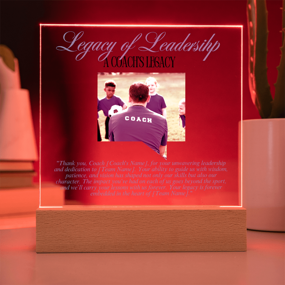 Personalized My Coach My Hero Acrylic Plaque